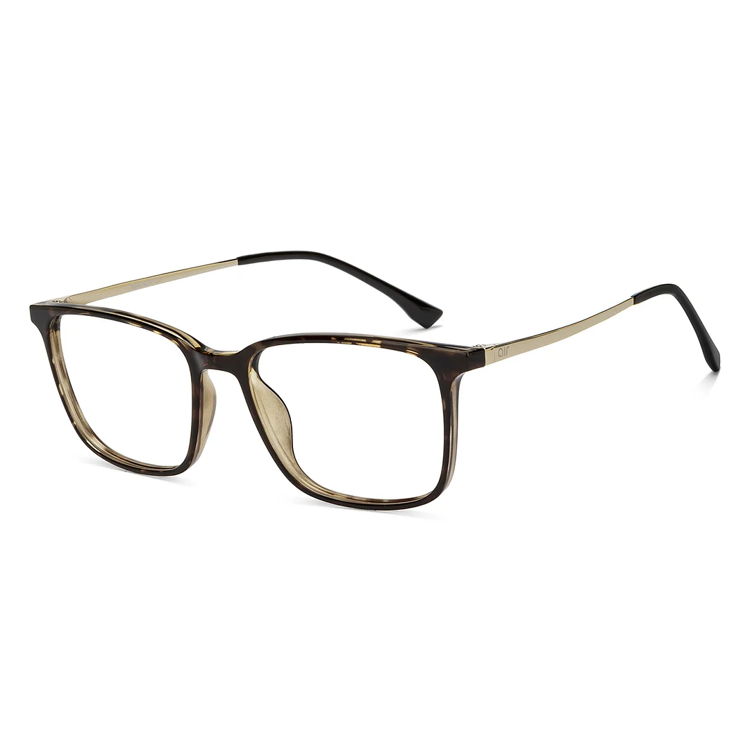 Tortoise Gold Black full rim square air pop Eyeglasses.