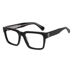 Black full rm square John Jacobs rich acetate Eyeglasses.