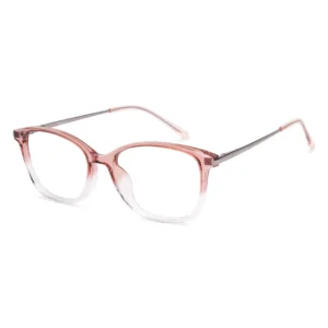 Gradient Transparent gunmental full rim cat eye air Eyeglasses.