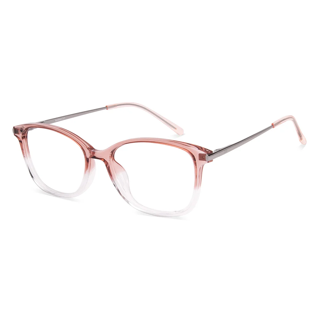 Gradient Transparent gunmental full rim cat eye air Eyeglasses.